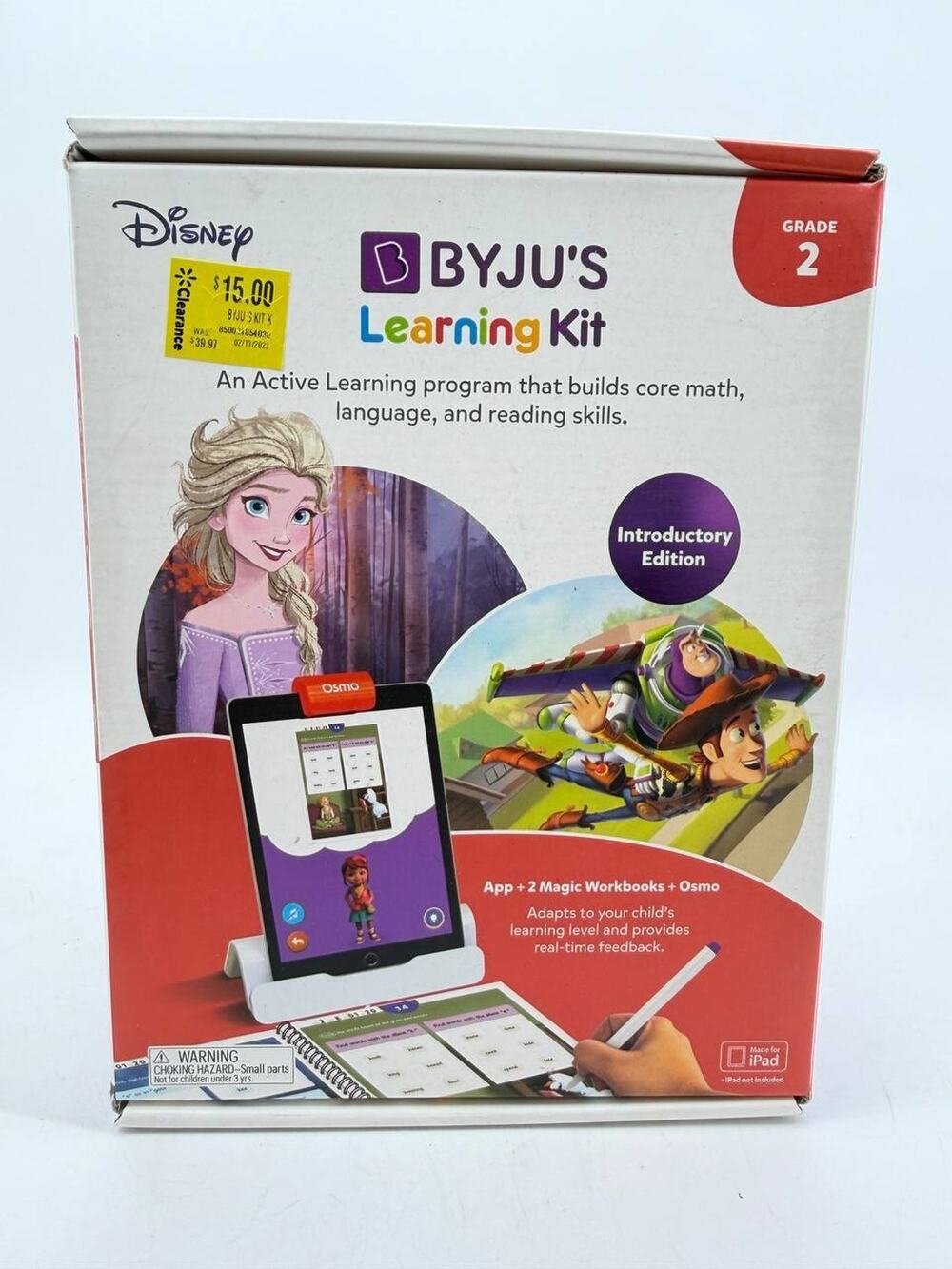 BYJU'S Disney Learning Kit Grade 2 Osmo iPad Educational Set New 2lb